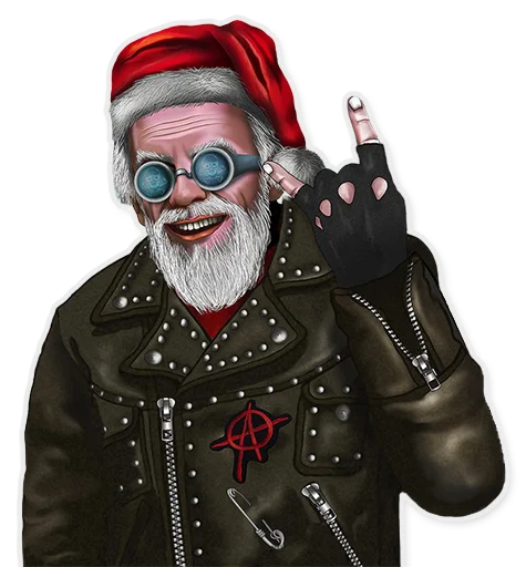 🎅 Стикер «Вдали, над деревней летали собаки» для Telegram