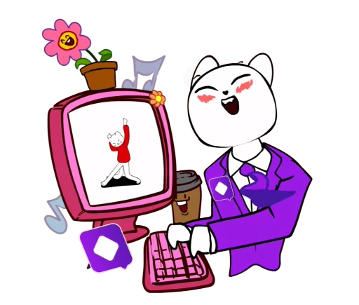 💃 Стикер «kadrobot» для Telegram