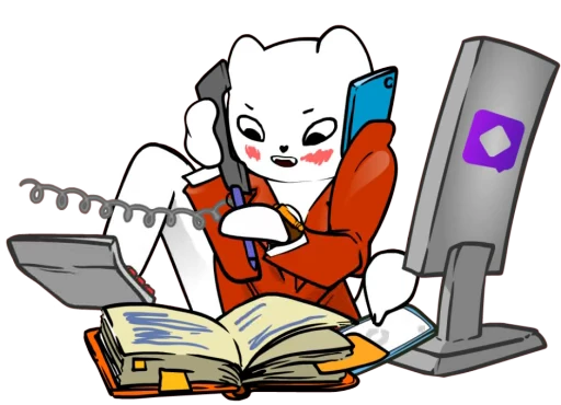 ☎️ Стикер «kadrobot» для Telegram