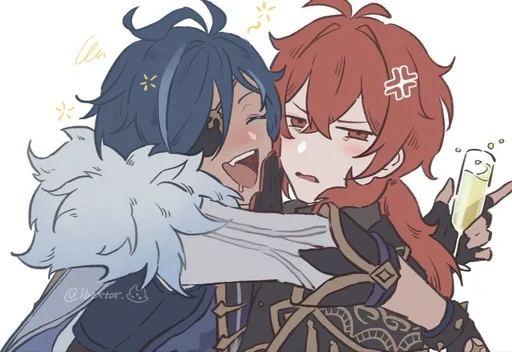 ✨ Стикер «Kaeya and Diluc» для Telegram