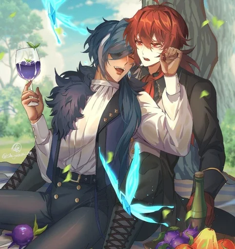 ✨ Стикер «Kaeya and Diluc» для Telegram