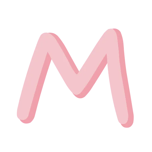 🤩 Эмодзи «Буквы и иконки в розовом и зелёном цвете, векторные» для Telegram