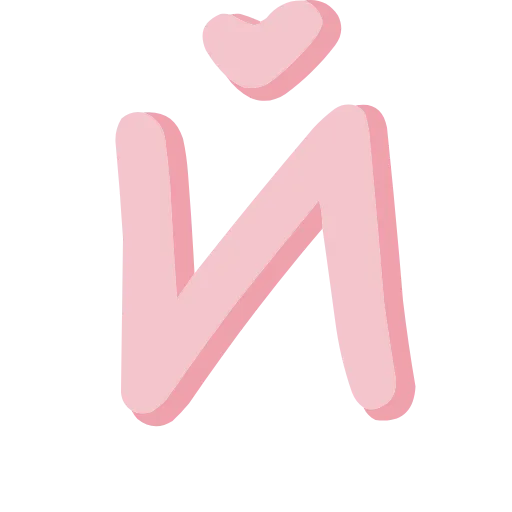 🤩 Эмодзи «Буквы и иконки в розовом и зелёном цвете, векторные» для Telegram