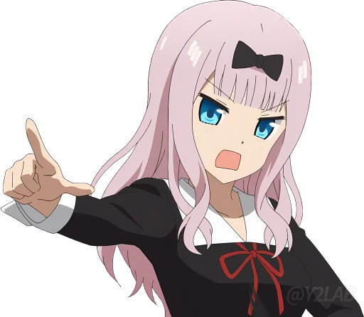 😠 Стикер «Kaguya-sama wa Kokurasetai (Love is War - Ultra Romantic)» для Telegram
