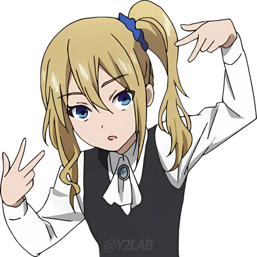 ✌ Стикер «Kaguya-sama wa Kokurasetai (Love is War - Ultra Romantic)» для Telegram