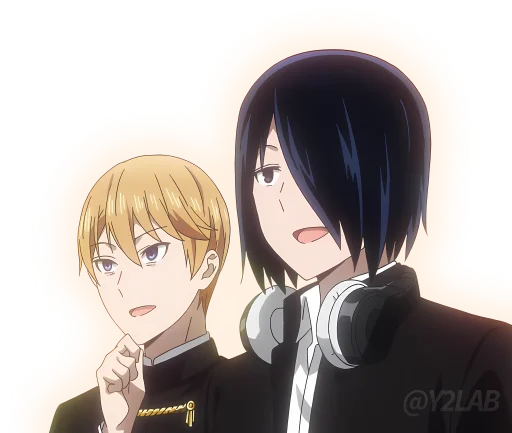 🤔 Стикер «Kaguya-sama wa Kokurasetai (Love is War - Ultra Romantic)» для Telegram