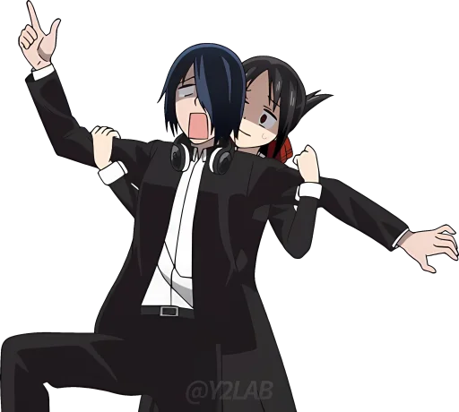 🤼‍♂ Стикер «Kaguya-sama wa Kokurasetai (Love is War - Ultra Romantic)» для Telegram