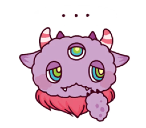 😶 Стикер «Kaiju Nemuke Sticker-English ver.» для Telegram