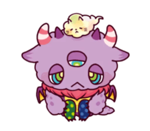 😞 Стикер «Kaiju Nemuke Sticker-English ver.» для Telegram