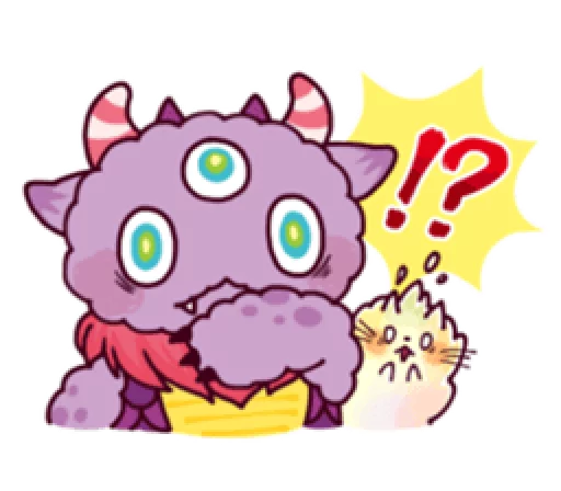 ❓ Стикер «Kaiju Nemuke Sticker-English ver.» для Telegram