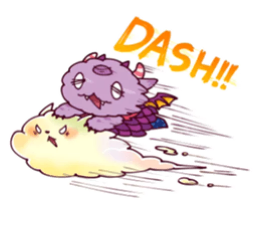 😱 Стикер «Kaiju Nemuke Sticker-English ver.» для Telegram