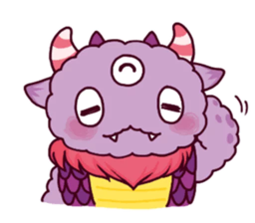 ☺️ Стикер «Kaiju Nemuke Sticker-English ver.» для Telegram