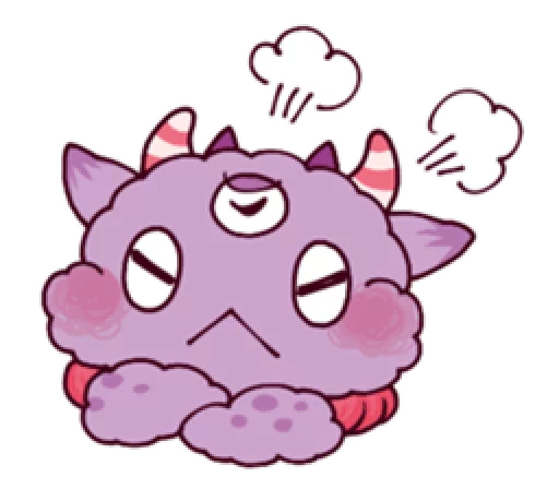 😤 Стикер «Kaiju Nemuke Sticker-English ver.» для Telegram