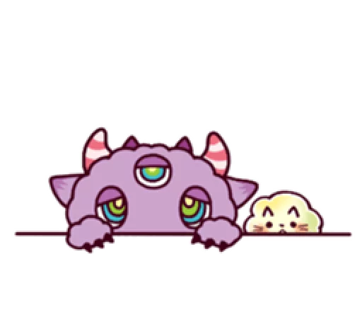 🙈 Стикер «Kaiju Nemuke Sticker-English ver.» для Telegram