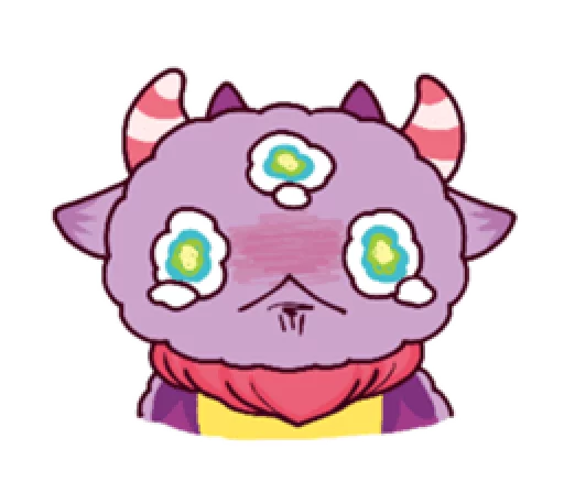 😢 Стикер «Kaiju Nemuke Sticker-English ver.» для Telegram