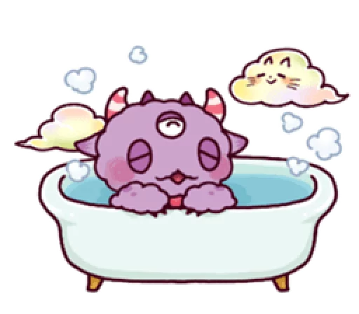 ☺️ Стикер «Kaiju Nemuke Sticker-English ver.» для Telegram