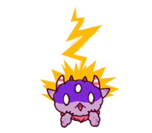😱 Стикер «Kaiju Nemuke Sticker-English ver.» для Telegram