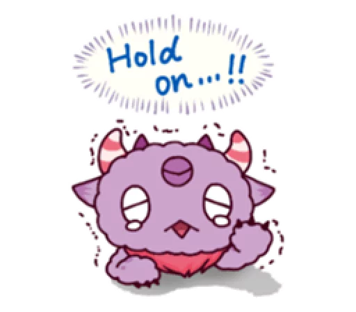 👋 Стикер «Kaiju Nemuke Sticker-English ver.» для Telegram