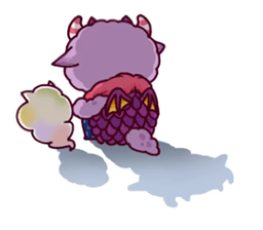 😯 Стикер «Kaiju Nemuke Sticker-English ver.» для Telegram