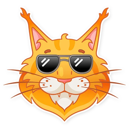 😎 Стикер «Kaiser Maine Coon» для Telegram