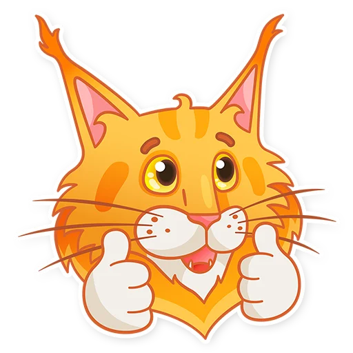 👍 Стикер «Kaiser Maine Coon» для Telegram