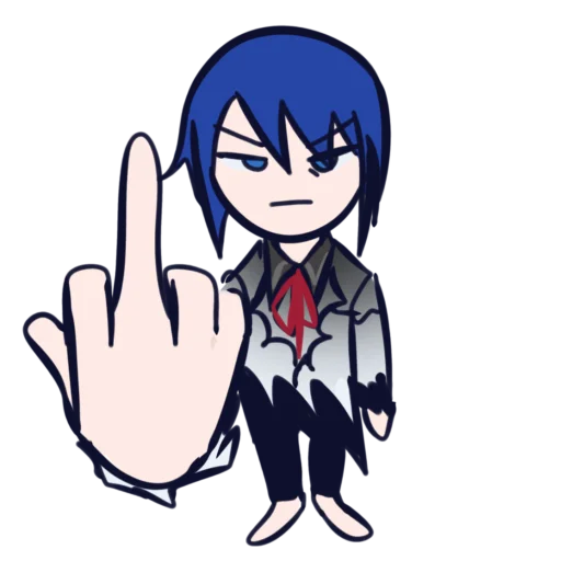 🍧 Стикер «синий ушлепок Kaito» для Telegram
