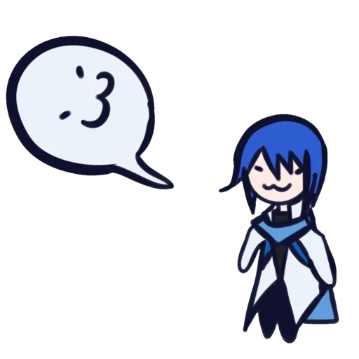 🍧 Стикер «синий ушлепок Kaito» для Telegram