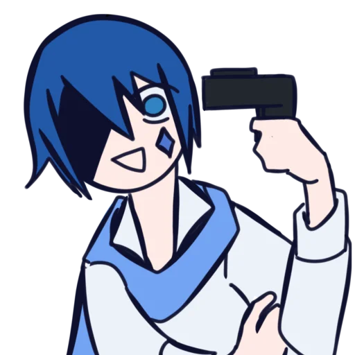 🍧 Стикер «синий ушлепок Kaito» для Telegram