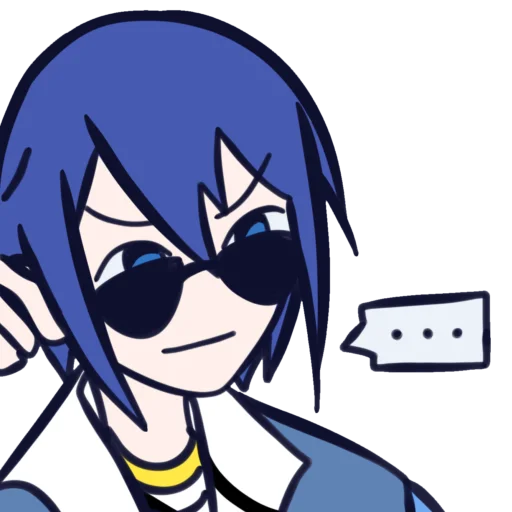 🍧 Стикер «синий ушлепок Kaito» для Telegram