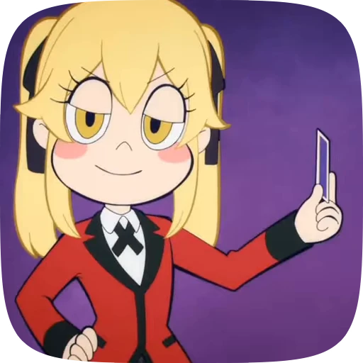 ♣️ Стикер «Kakegurui Twin» для Telegram
