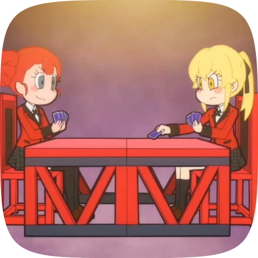 🃏 Стикер «Kakegurui Twin» для Telegram