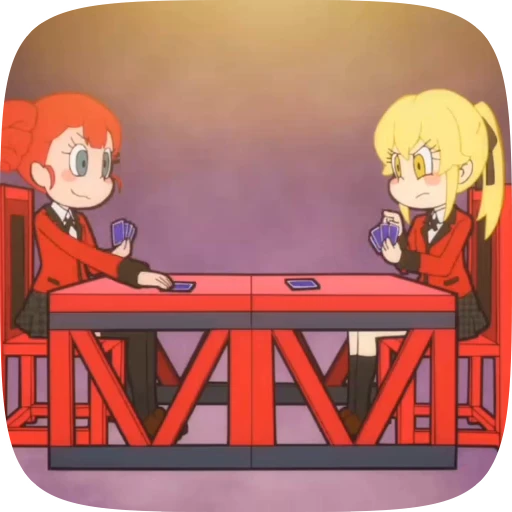 🃏 Стикер «Kakegurui Twin» для Telegram