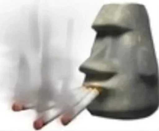 🗿 Стикер «Moyai statue» для Telegram