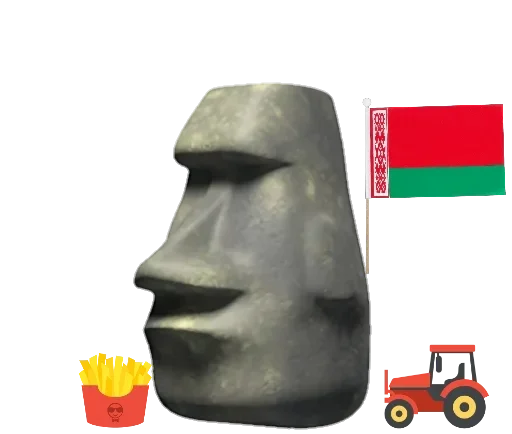 🗿 Стикер «Moyai statue» для Telegram