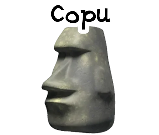 🗿 Стикер «Камень? ?» для Telegram