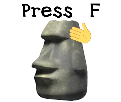 🗿 Стикер «Камень? ?» для Telegram