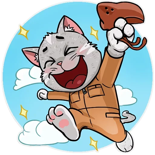 😆 Стикер «Kamikaze Kitty» для Telegram