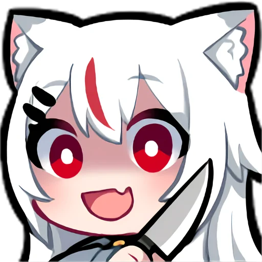🔪 Стикер «Kamiko Kana emotes and badges» для Telegram