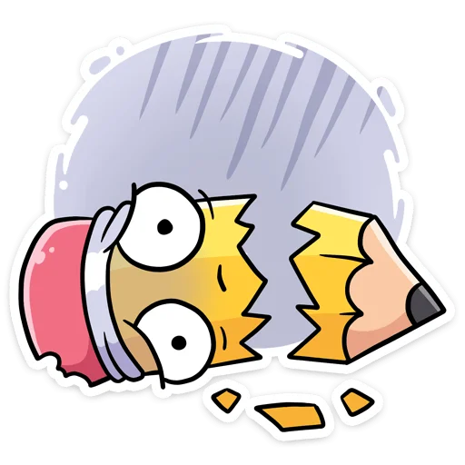 😫 Стикер «Канцелярики» для Telegram