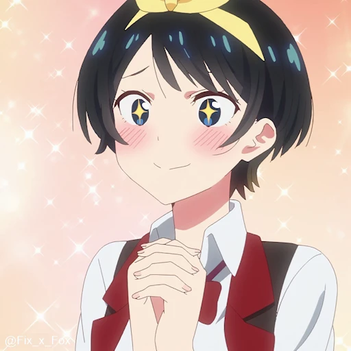 🤩 Стикер «Kanojo, Okarishimasu 2» для Telegram