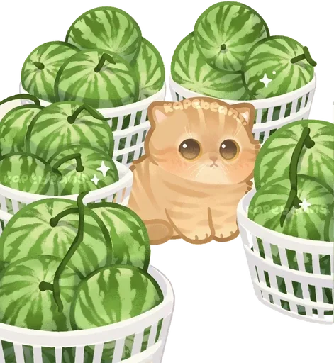 🍉 Стикер «Kapebeans cat&;s» для Telegram
