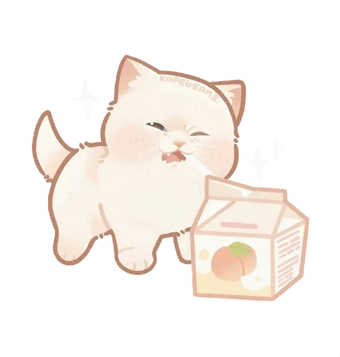 🧃 Стикер «Kapebeans cat&;s» для Telegram