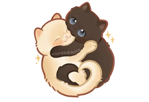 ❤️ Стикер «Kapebeans cat&;s» для Telegram