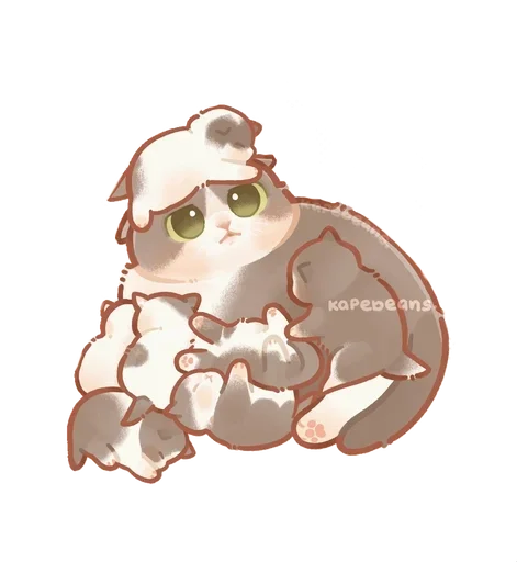 🌟 Стикер «Kapebeans cat&;s» для Telegram