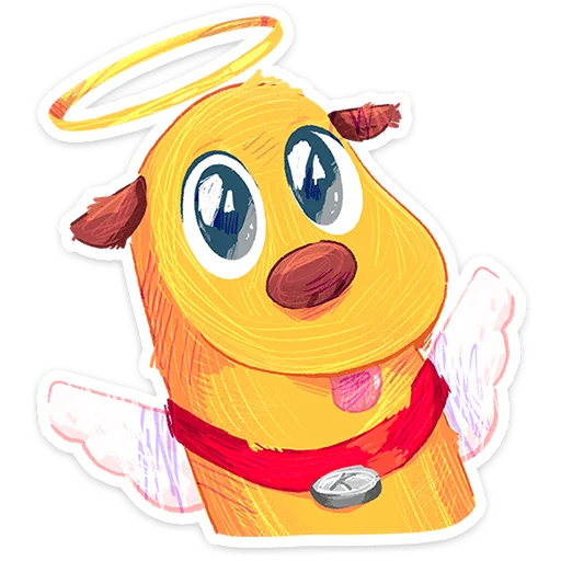 🌟 Стикер «Пёс Карандашик» для Telegram