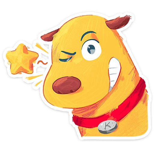 🌟 Стикер «Пёс Карандашик» для Telegram