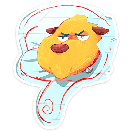 🌟 Стикер «Пёс Карандашик» для Telegram