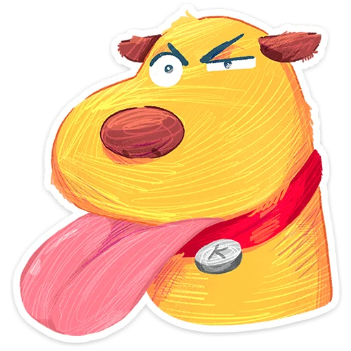 🌟 Стикер «Пёс Карандашик» для Telegram