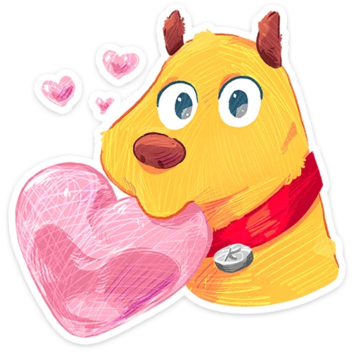 🌟 Стикер «Пёс Карандашик» для Telegram