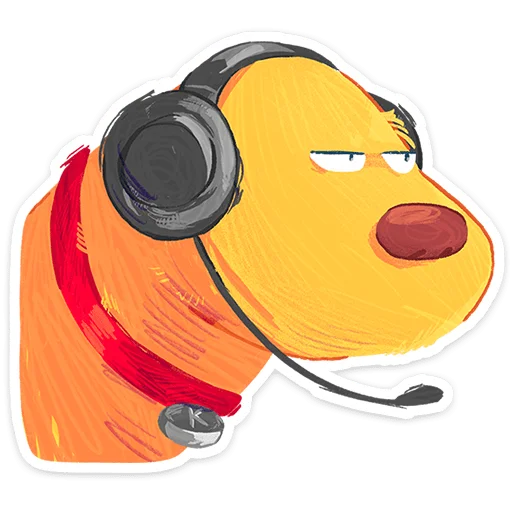🌟 Стикер «Пёс Карандашик» для Telegram